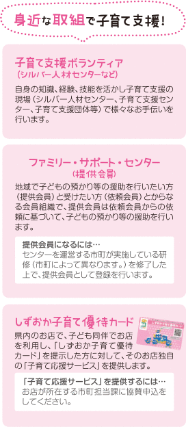 身近な取組で子育て支援